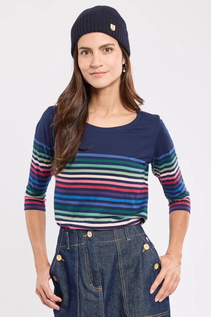 Sustainable 10-colour Breton striped shirt – cotton Classic