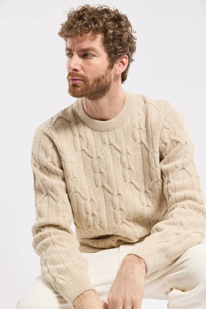 Green Irish jumper – wool Traditional