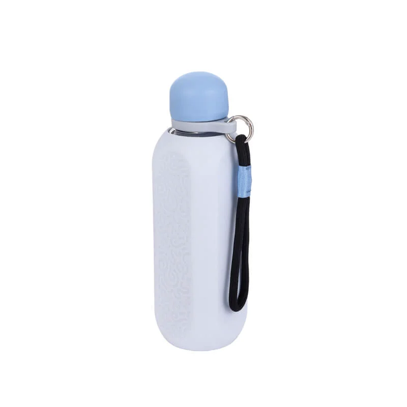 Convenient Glass Water Bottle with Silicone Sleeve 05110A Long-Lasting