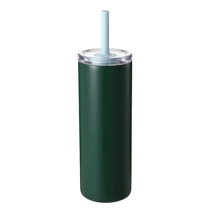 High-End 20oz Stainless Steel Tumbler with Straw 01678F World-Class