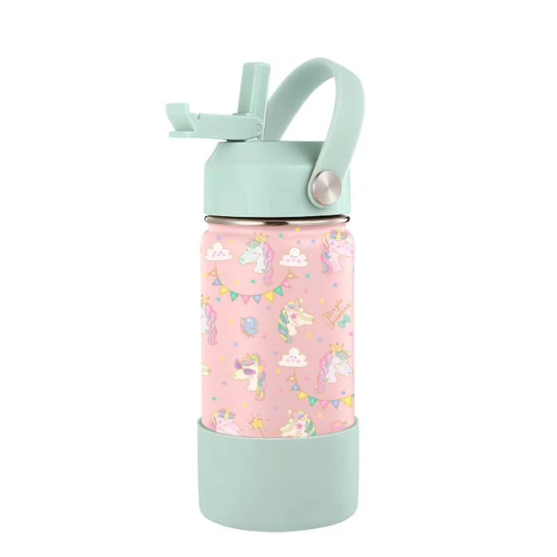 Dependable Small Thermos Flask Double Walled Bottle With Straw Superior