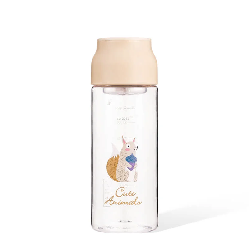 Functional BPA- Clear Cute Plastic Water Bottle Powerful