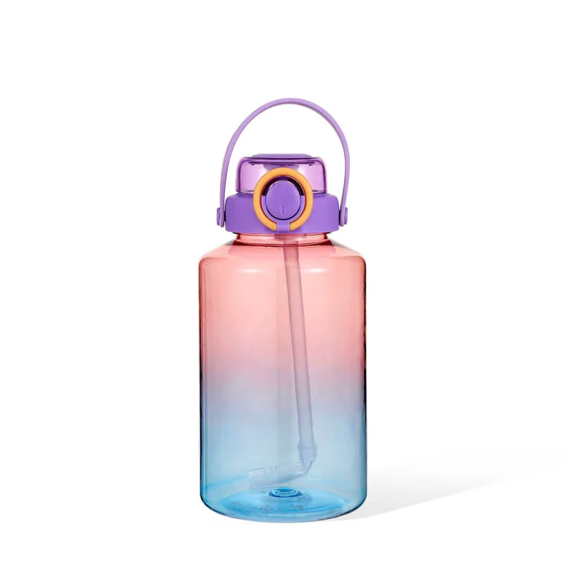 Recyclable Plastic Water Bottle With Straw BPA- Safe