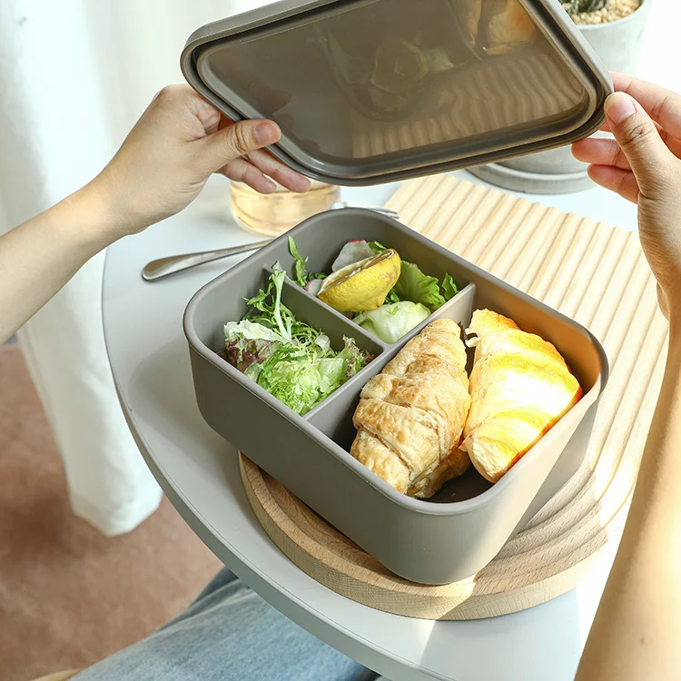High-Grade Silicone Tiffin food container which could be microwave heating Fine Crafted