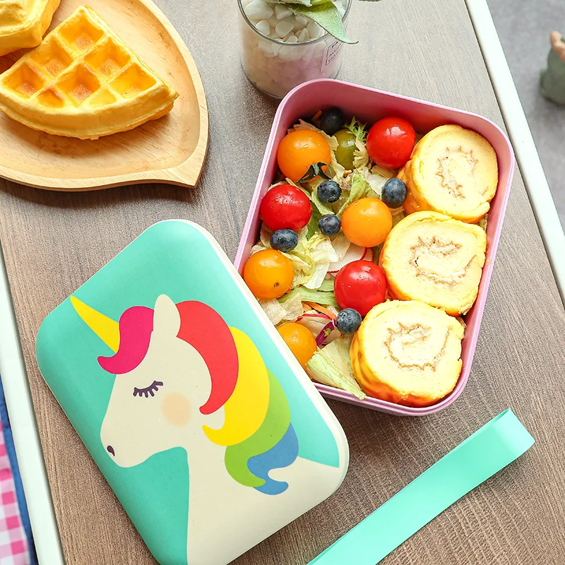 Long-Lasting 800ml Plastic Material Girls Style Bento Box FCP7005 User-Friendly