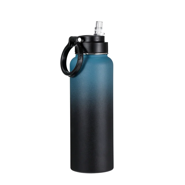Recyclable Insulated Water Bottle With Straw 4 Color 02077A Quality