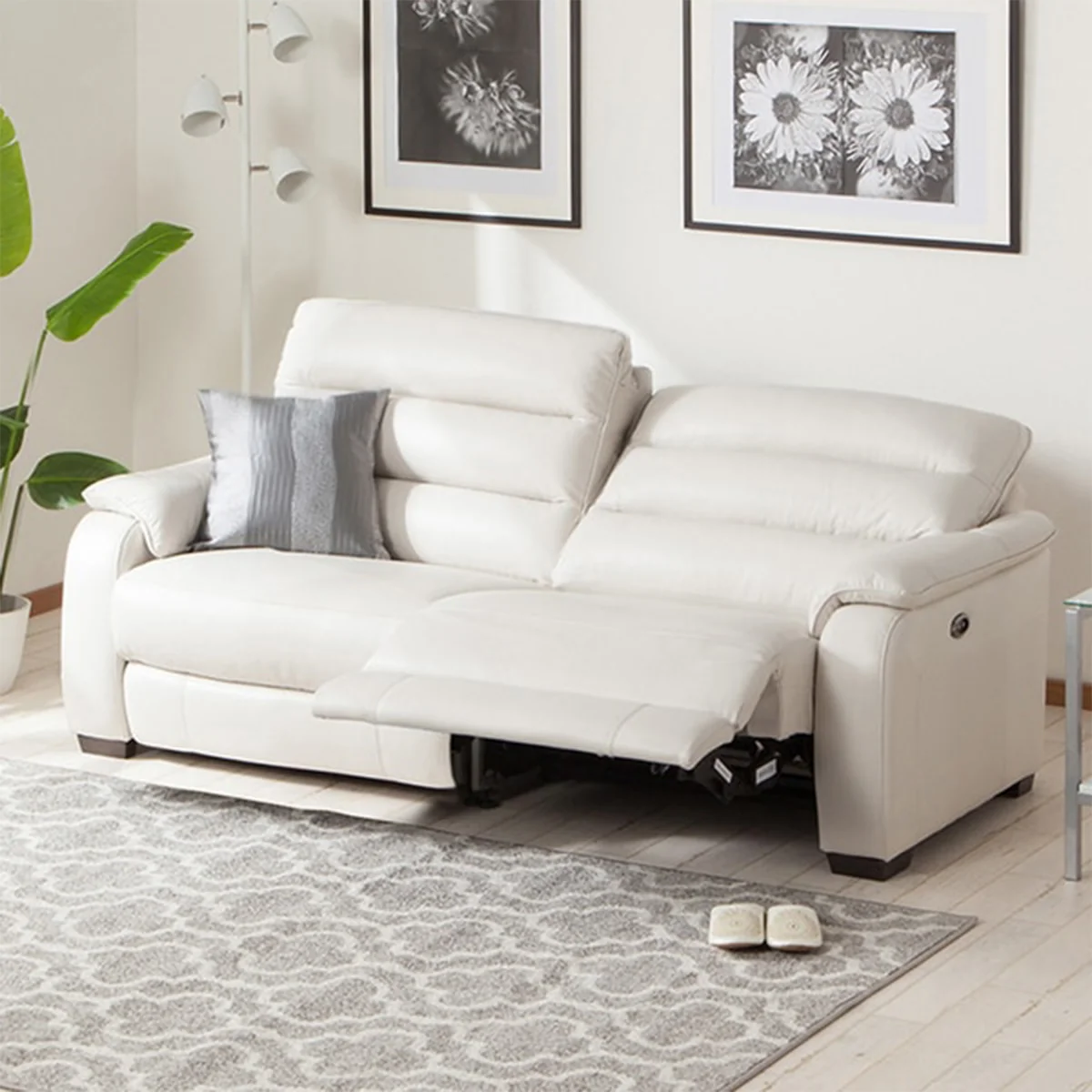 Casual 3 SEAT L-RECLINER SOFA CRONA NB LGY Prestigious