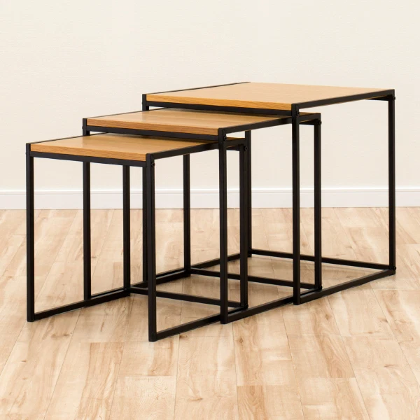 Refined NEST TABLE EDLE LBR 3PCS SET Easy-to-Use