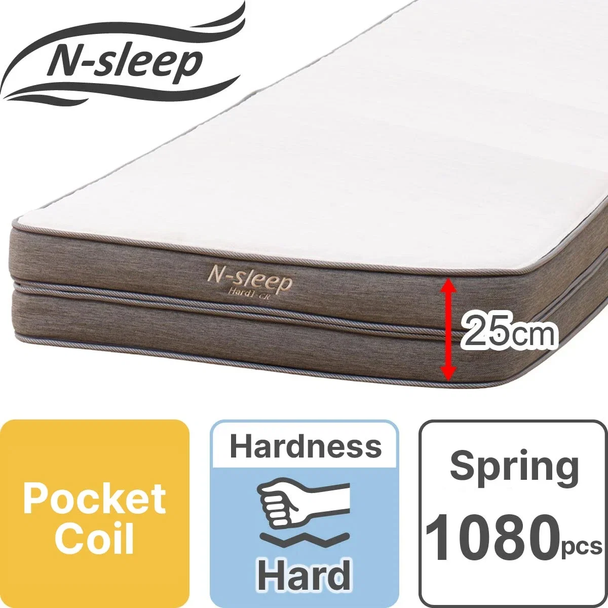 Prestigious S MATTRESS HARD H1-02CR VH Elite