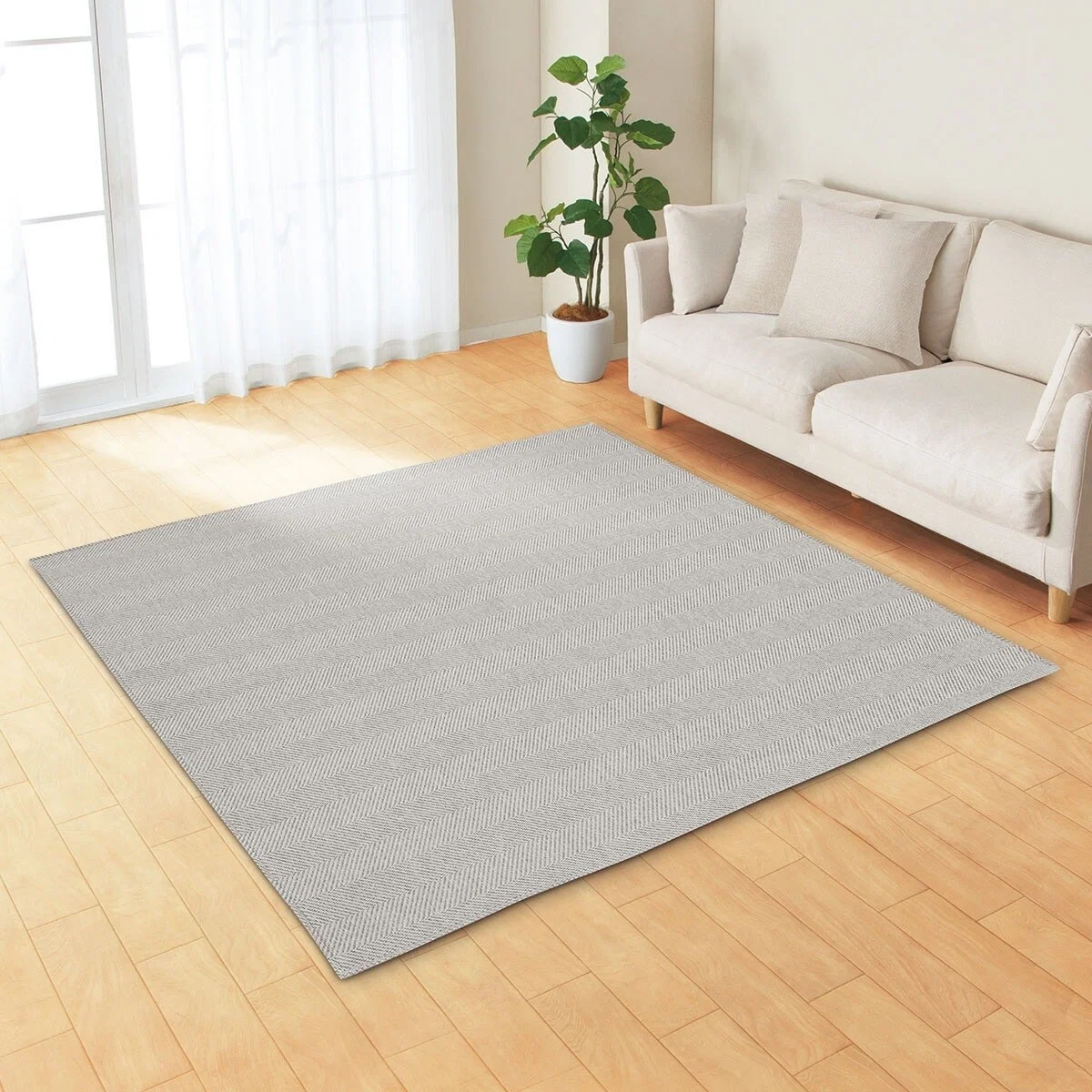 Long-Lasting RUG HERRINGBON MIX GY 185X185 Soft