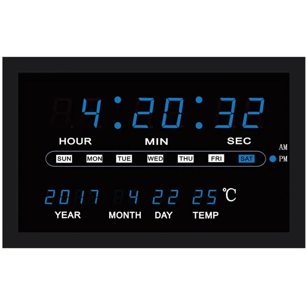 Comfortable LED WALL CLOCK JB-40403N BLUE Elegant