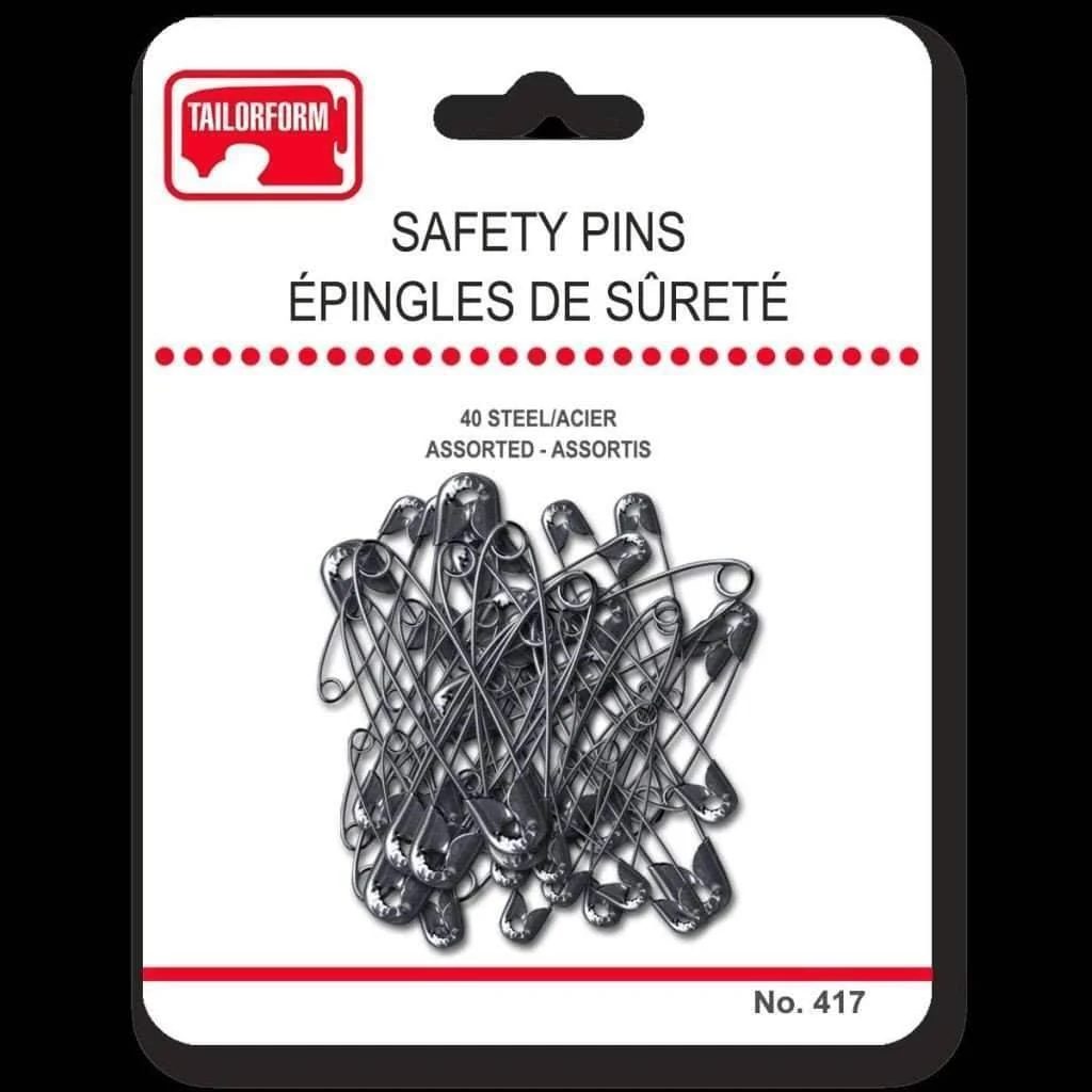 Crafted Nickel Safety Pins Unique