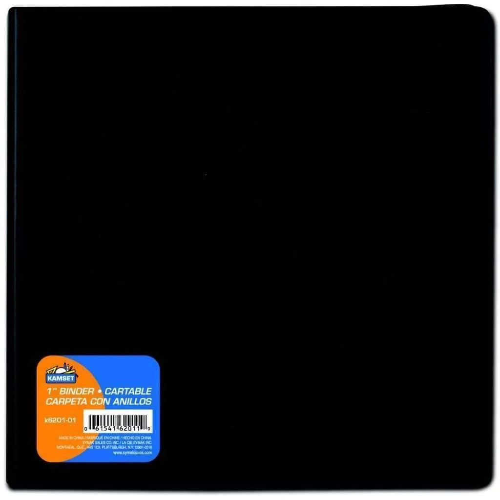 Modern 1inch Binder – Black Stylish