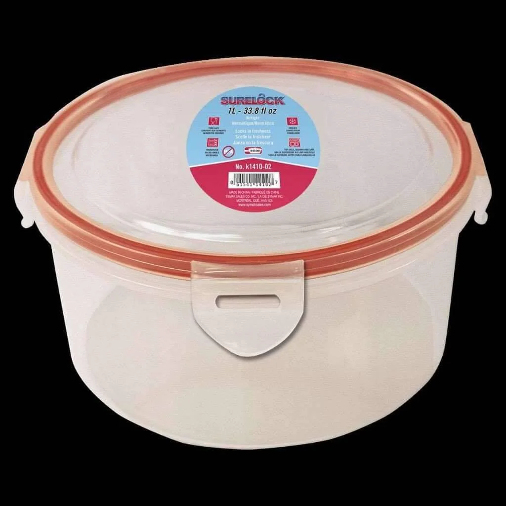 Solid Surelock Food Container Round 1l Eco-Friendly