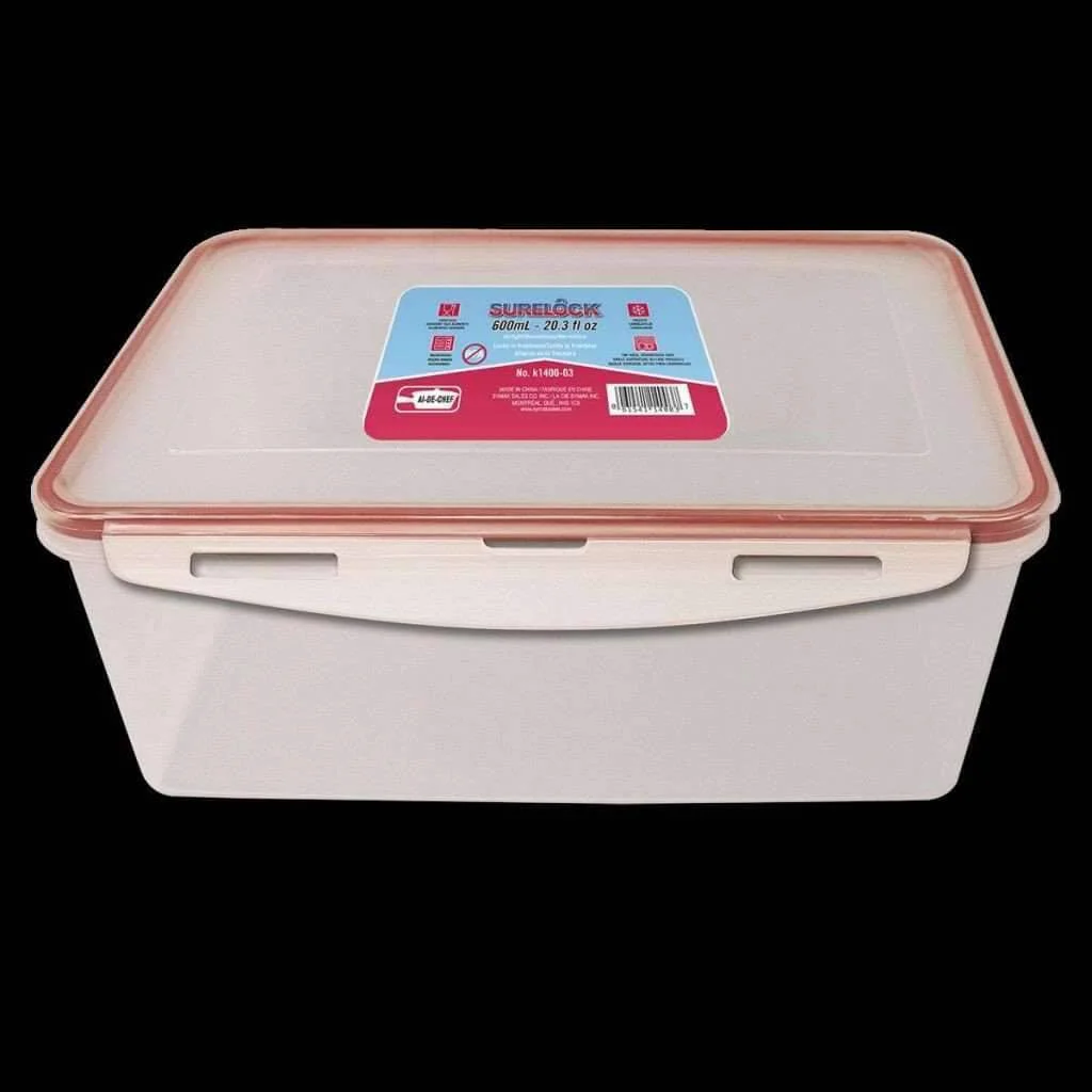 Premium Material Surelock Food Container 600ml Flexible