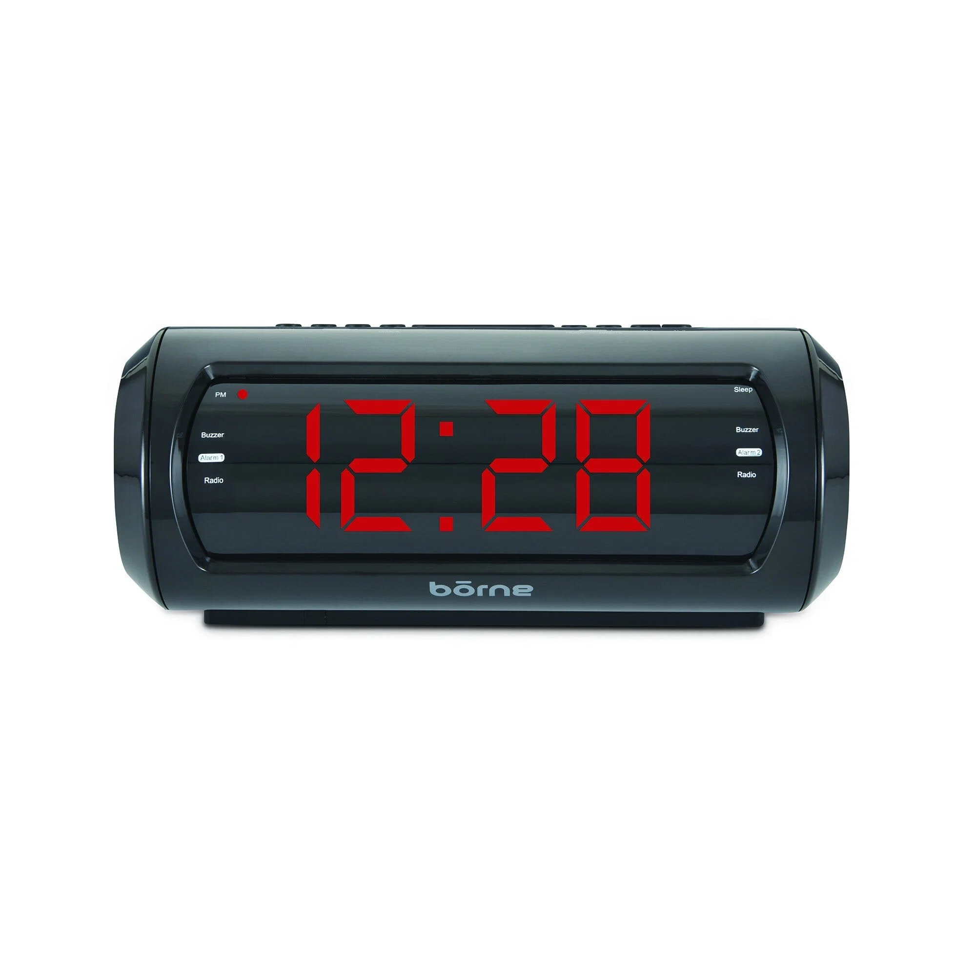 Practical bōrne – 1.8 Digital Clock with AM FM Radio Minimalist