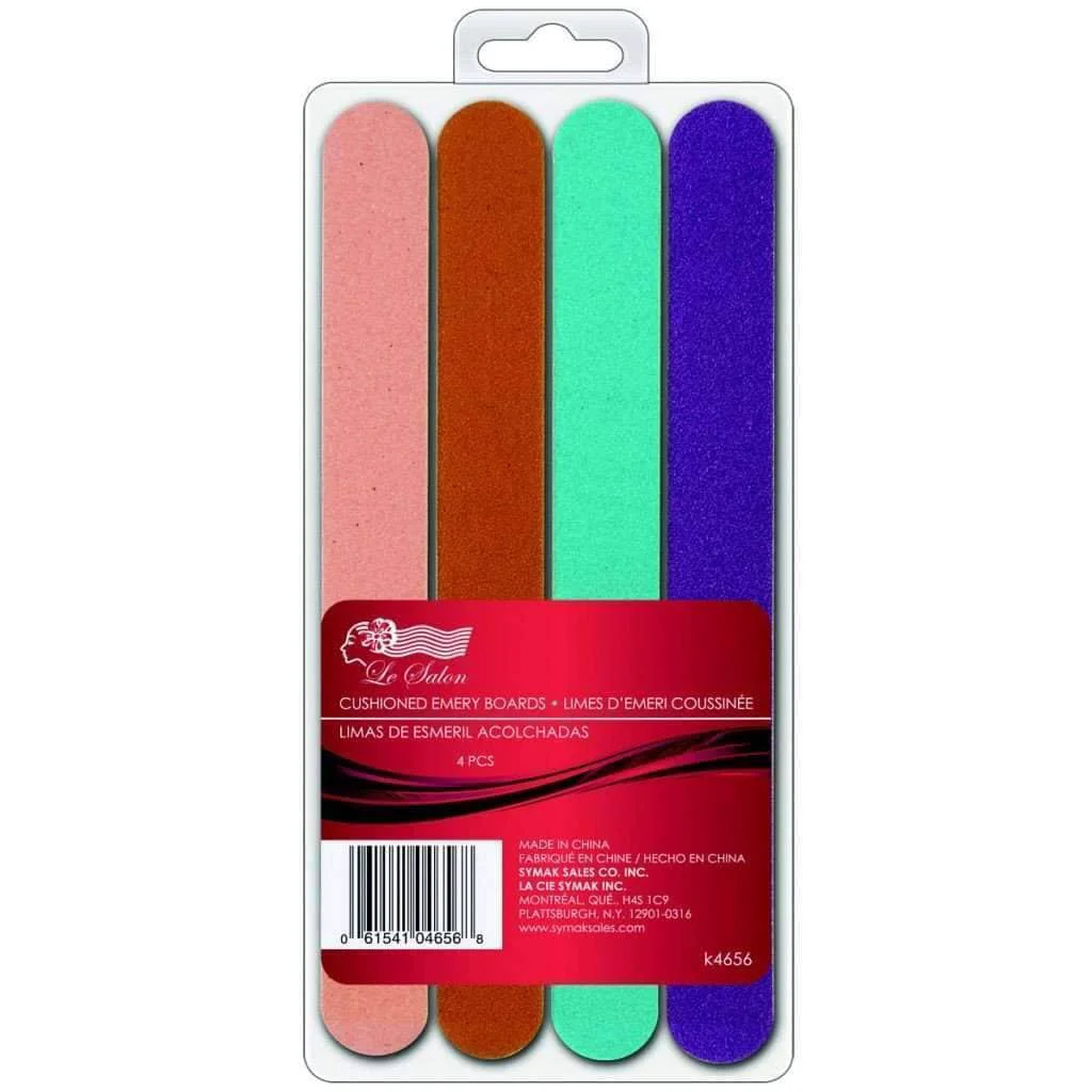 Convenient Emery Boards Cushioned 4pcs Powerful