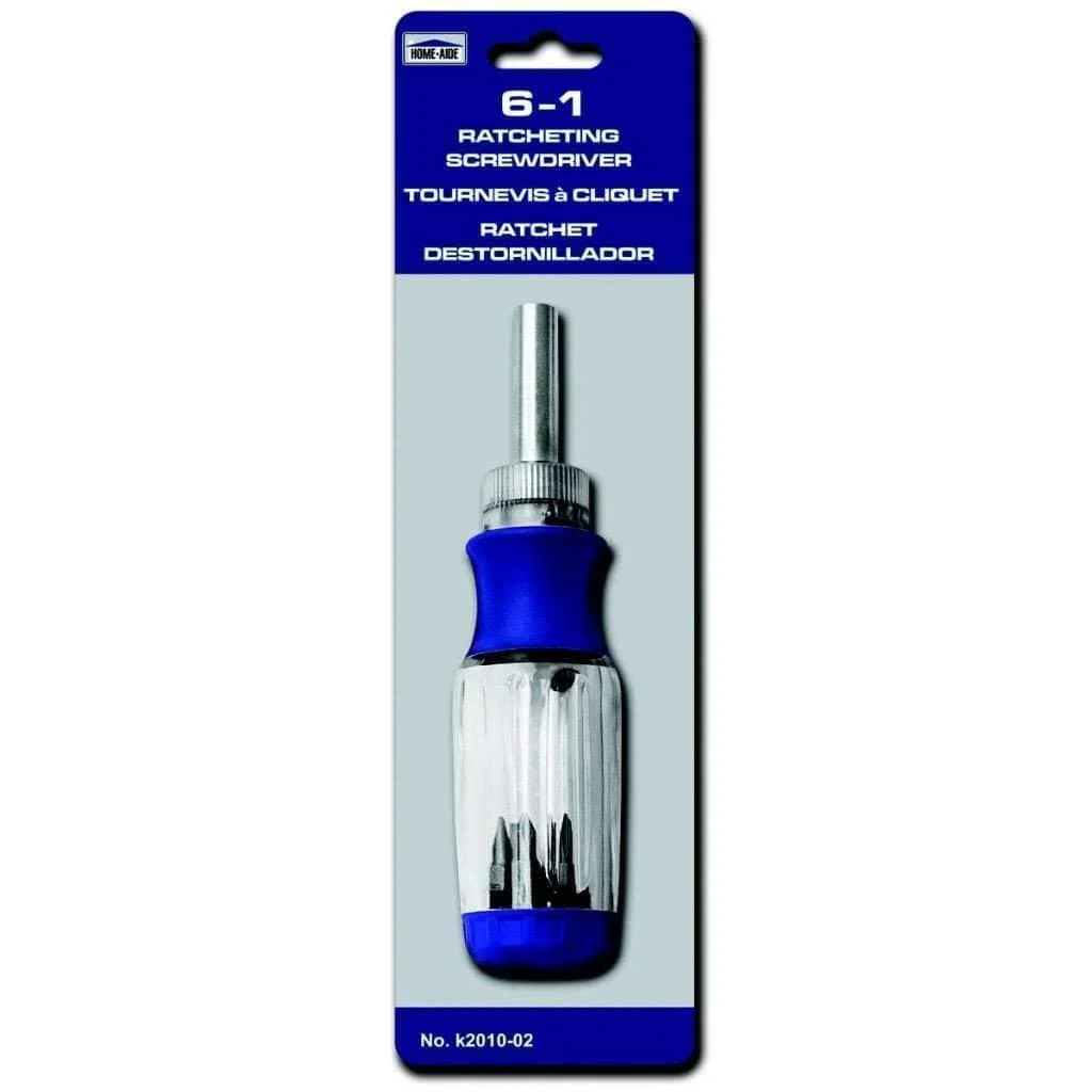 Crafted Ratcheting Screwdriver 6 In 1 Durable