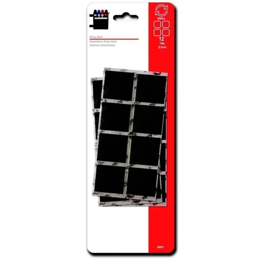Lightweight Velcro Squares-15 Sticky Bac 7 8in Black Selected