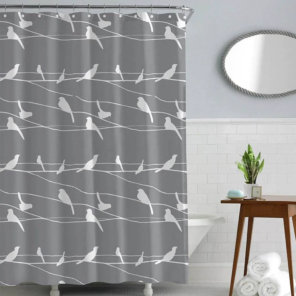 Responsible Birds Shower Curtain Effective