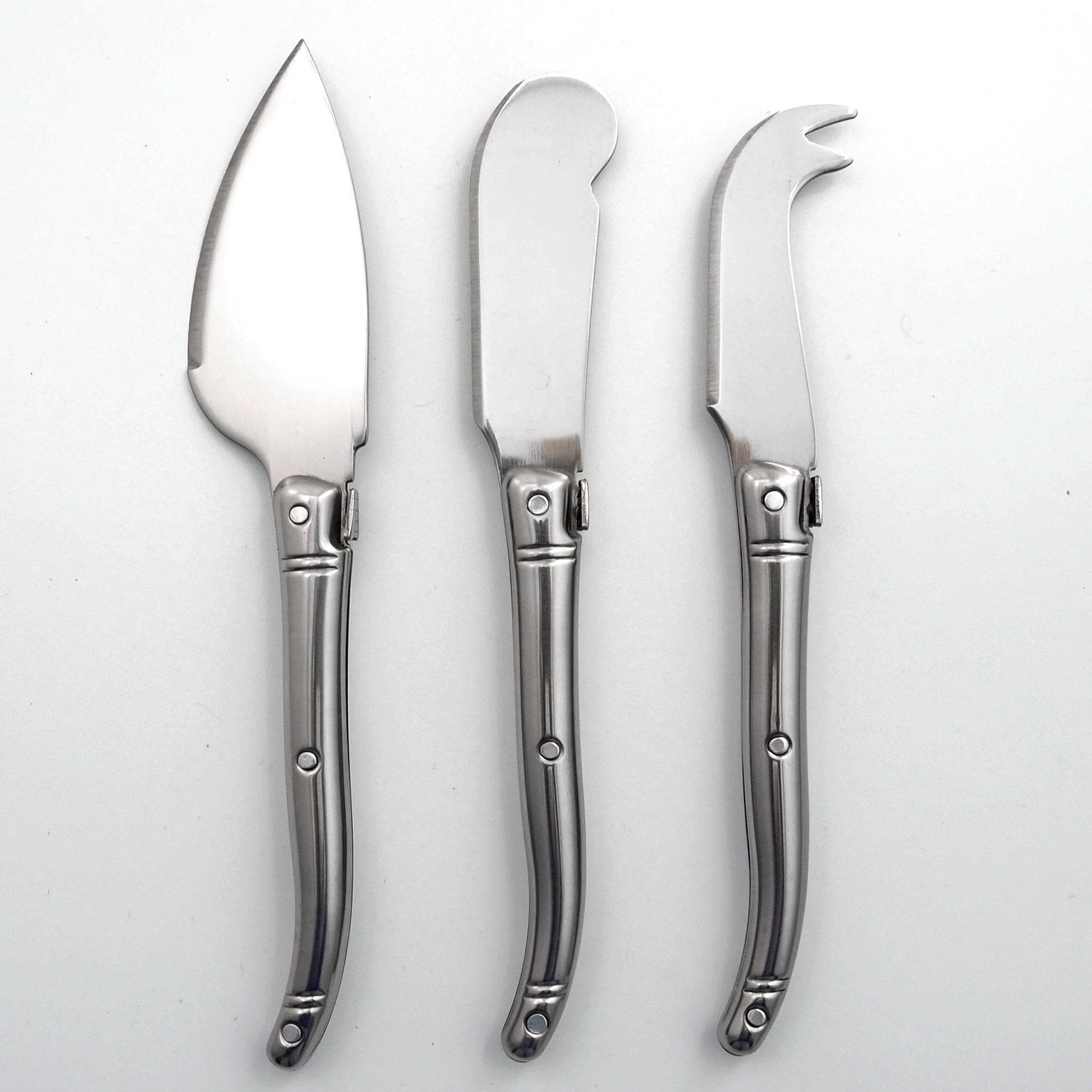 Flexible Laguiole Stainless Steel Cheese Knives Set of 3 Unique