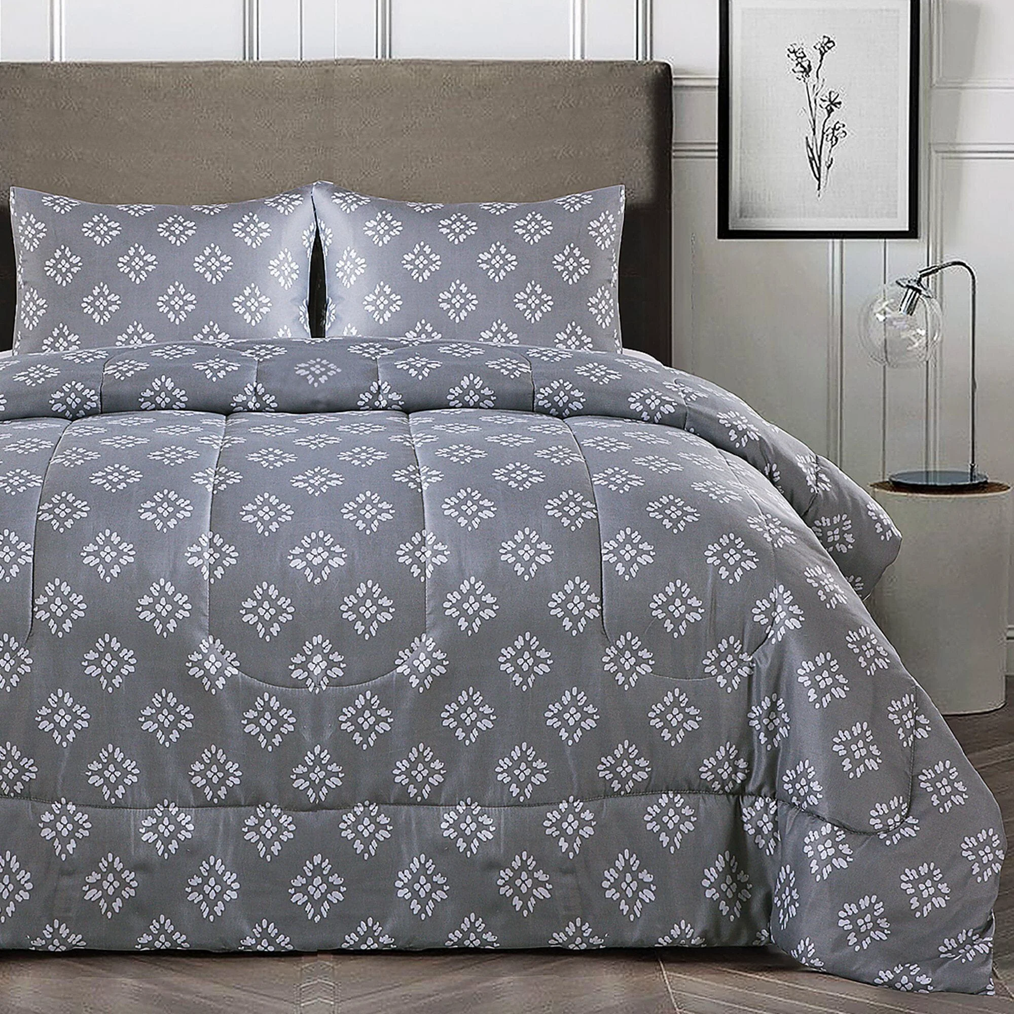 Sustainable 1 Piece Floral Print Comforter – 6 Assorted Prints High-Grade