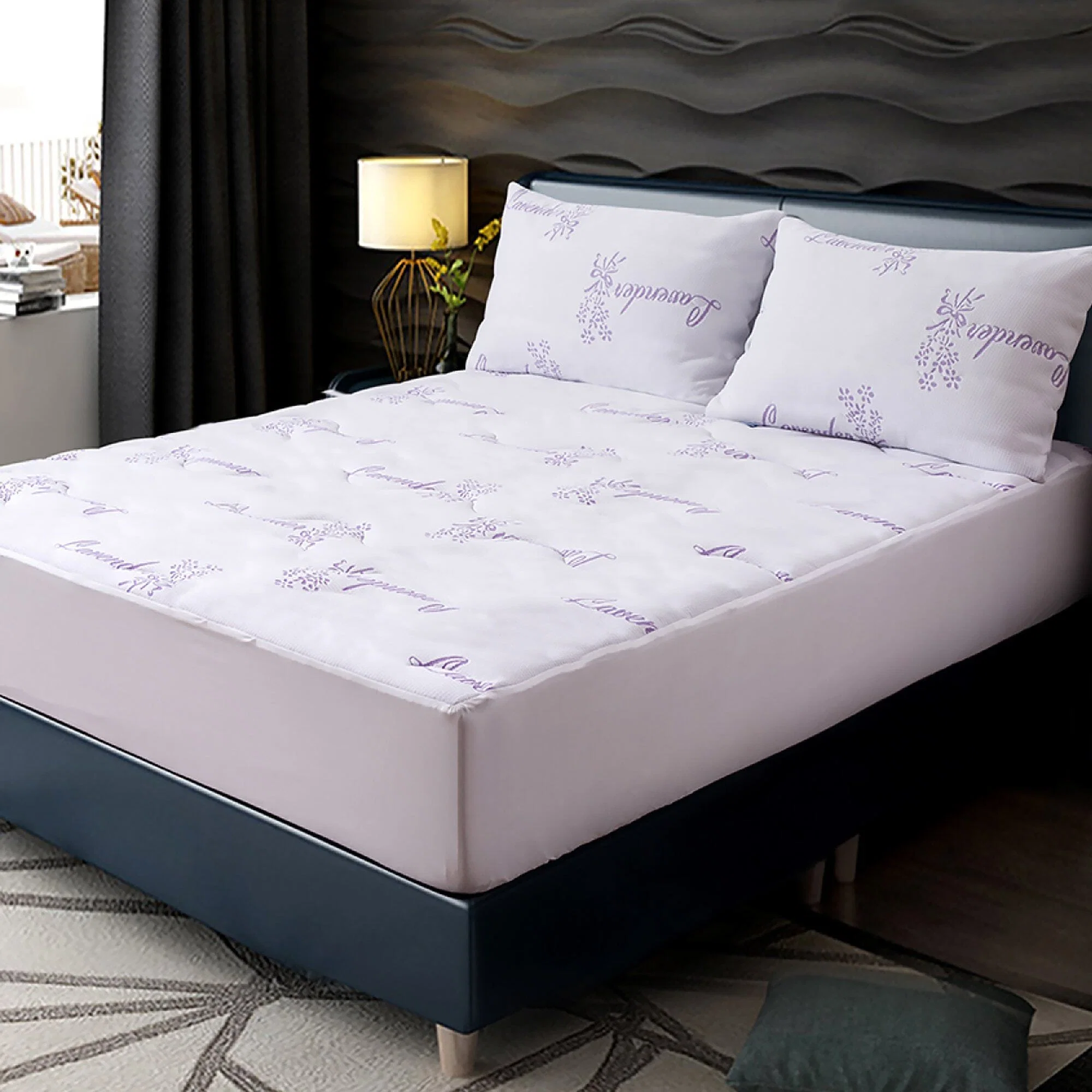High-End Maison Blanche Lavender Scented Waterproof Mattress Protector High-Grade