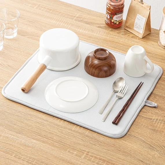 Luxury ANTIBACTERIAL DISH DRYING MAT TENDER2 M LGY Premium
