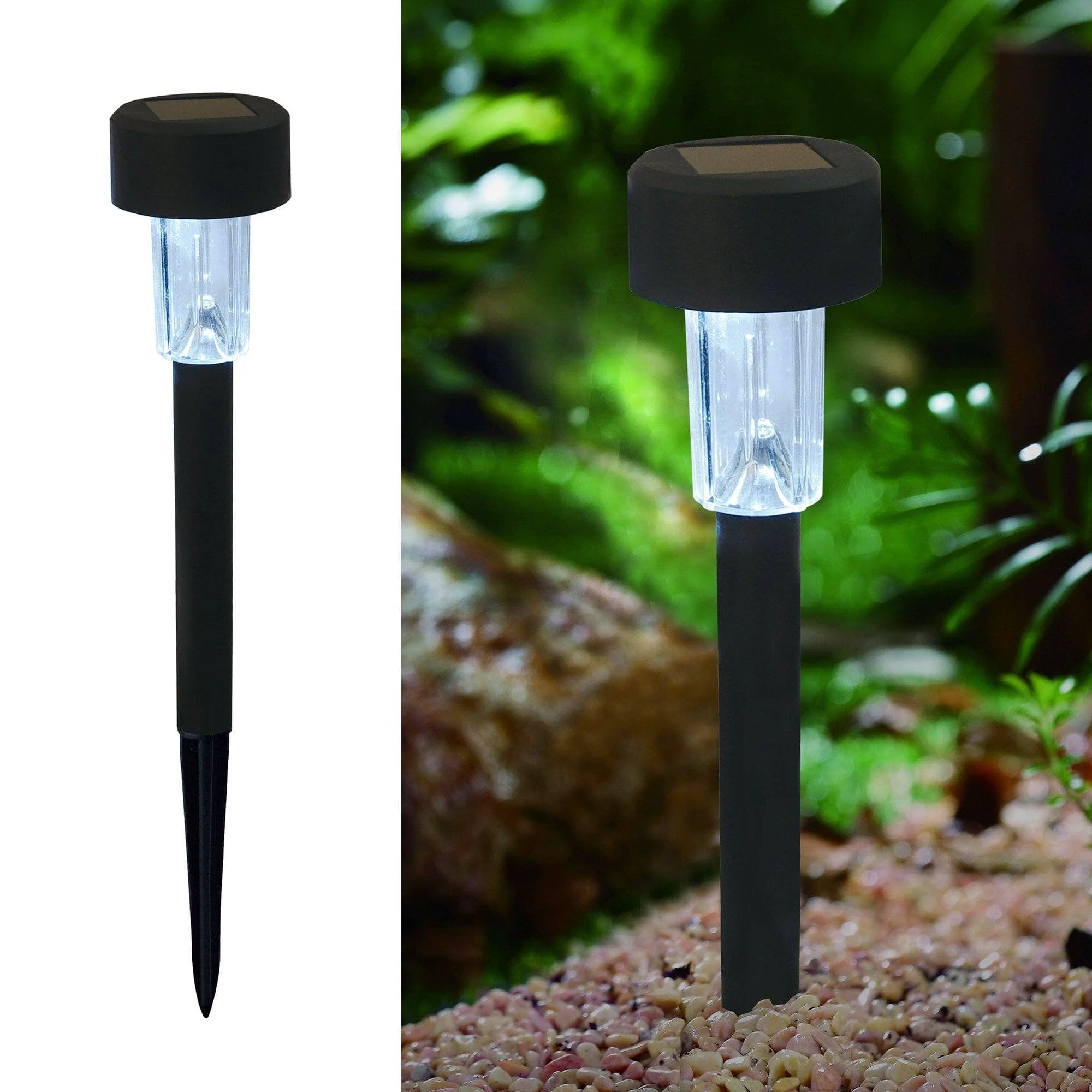 Certified Solar Powered Garden Light-Black Prestigious
