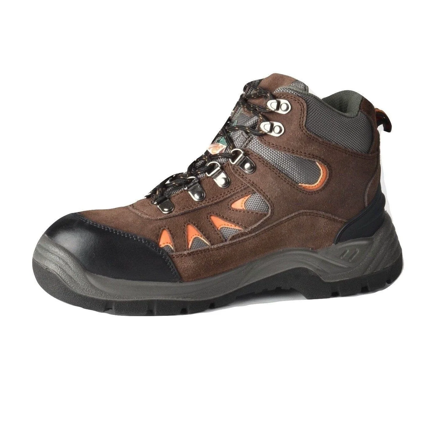 Fine Tuff Durable® – High Cut Work Shoes with Steel Toe Plate Brown-9 Stylish