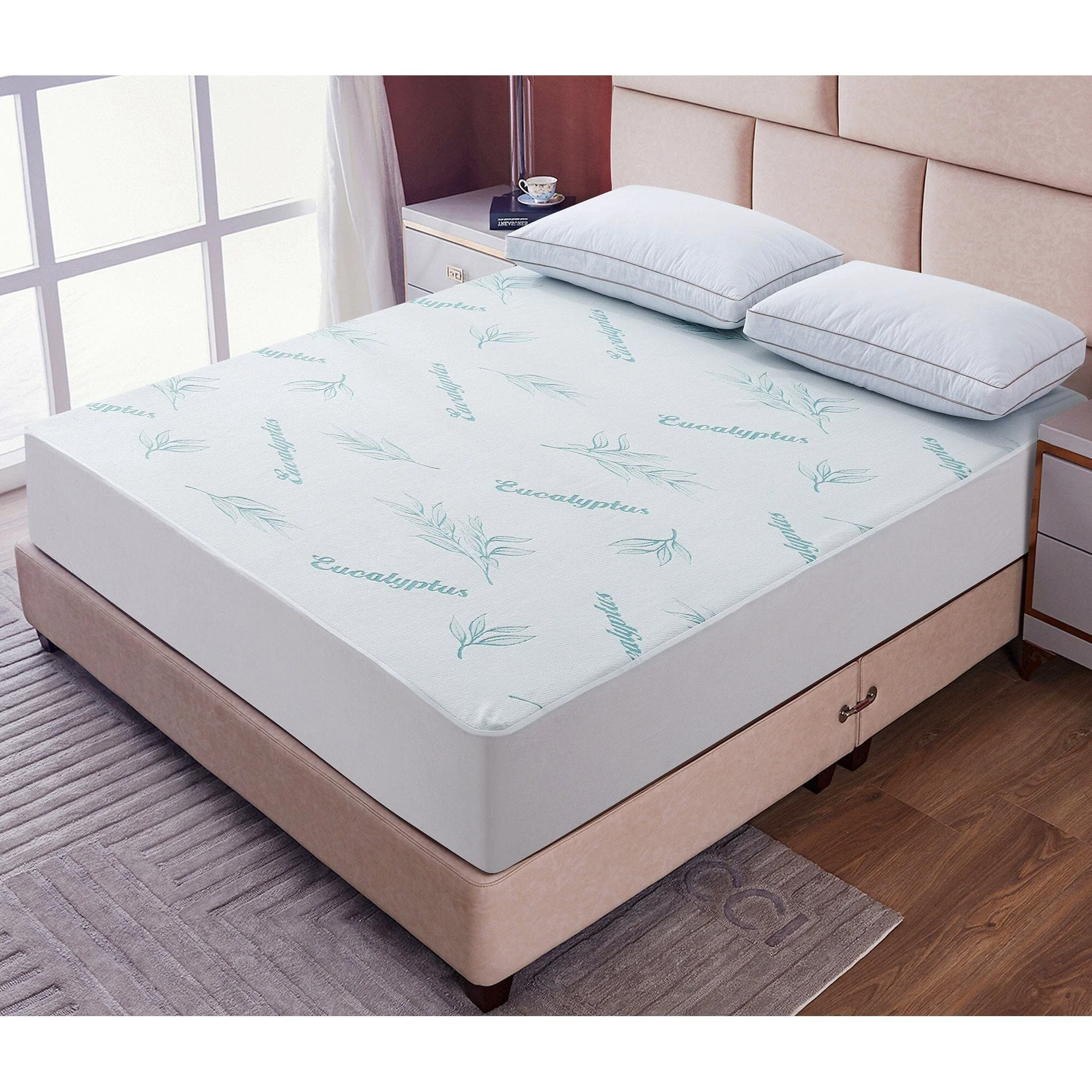 Efficient Maison Blanche Eucalyptus Scented Waterproof Mattress Protector Verified