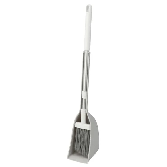 High-End BROOM AND DUSTPAN SET SLIM GY Easy-to-Use