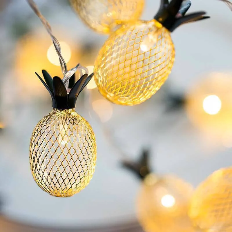 Environmentally Friendly Pineapple String Lights 10 LED Garland Next-Generation
