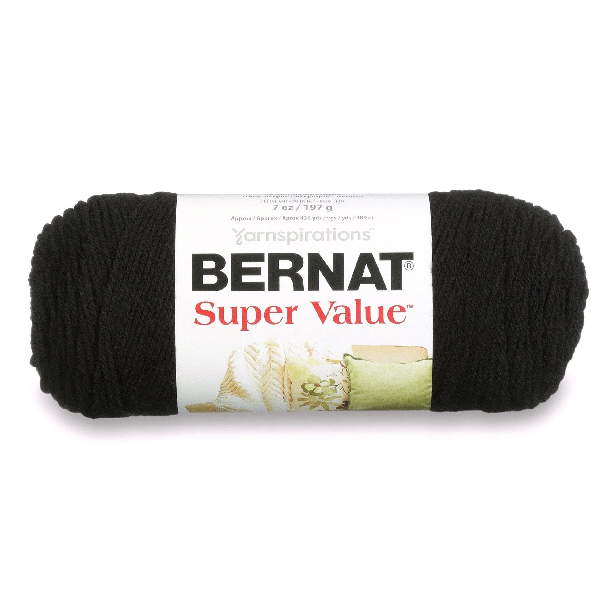Lightweight Bernat Super Value 3-197G Black High-Grade