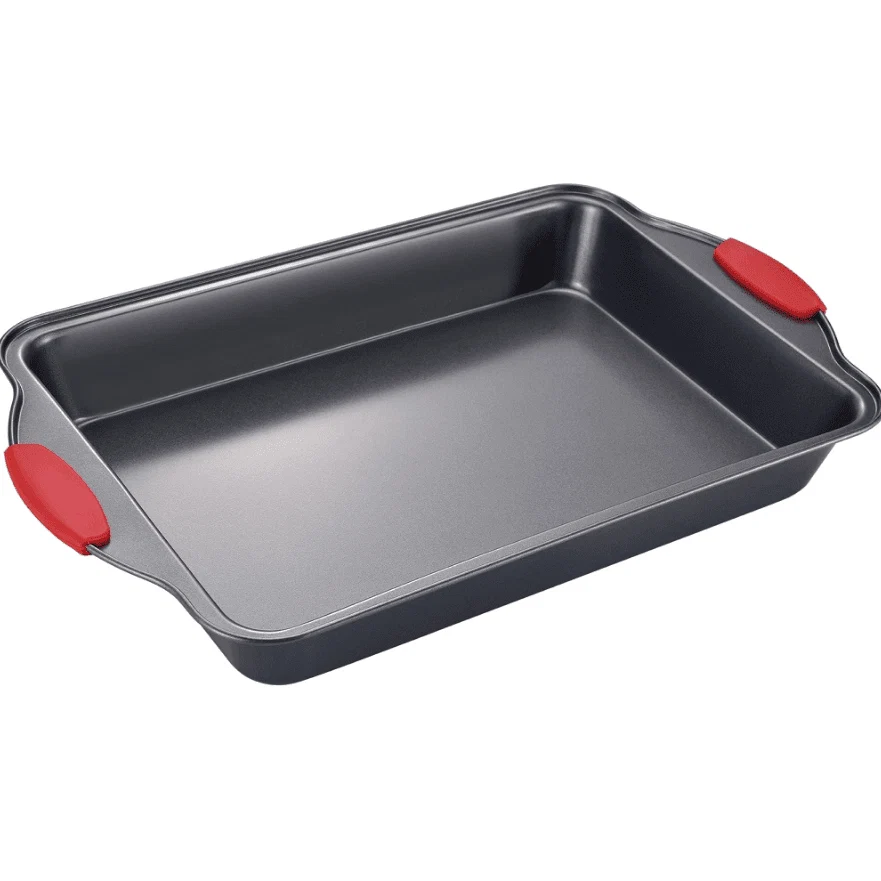 Proven Non Stick Square Cake Pan with Silicone Handles Reusable