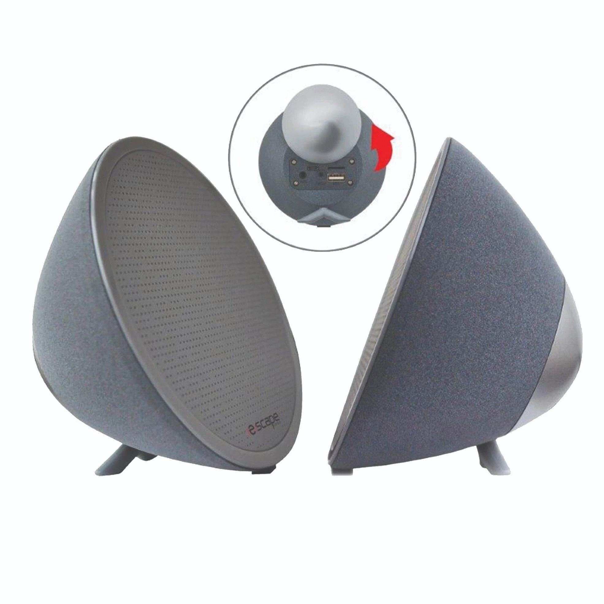 Next-Generation Escape – Set of 2 Wireless Stereo Speakers with Microphone Green