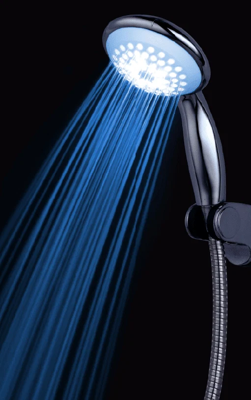 Convenient Blue LED Shower Head Smooth