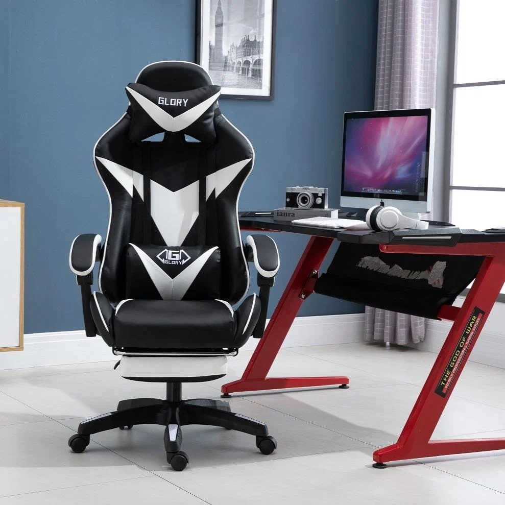 Certified Office Gaming Chair with retractable footrest Pure