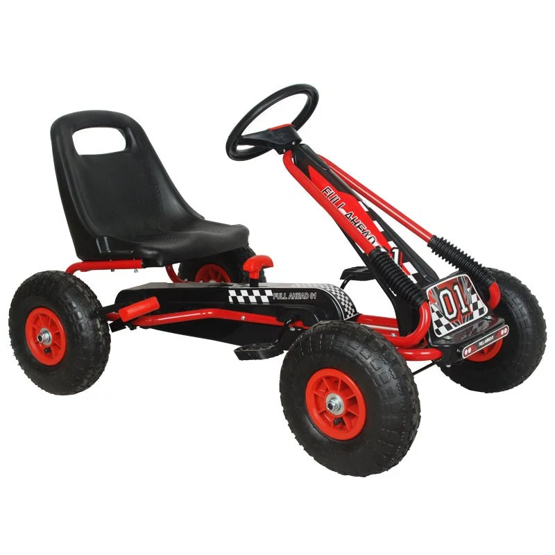Long-Lasting Pedal Go Kart with Air Wheels for Kids Natural