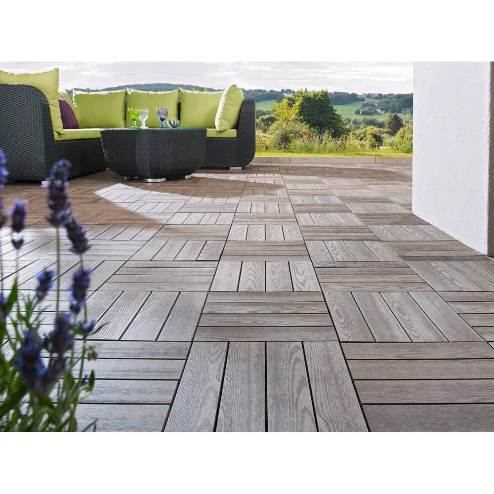 Practical WPC Interlocking Deck Tiles Genuine