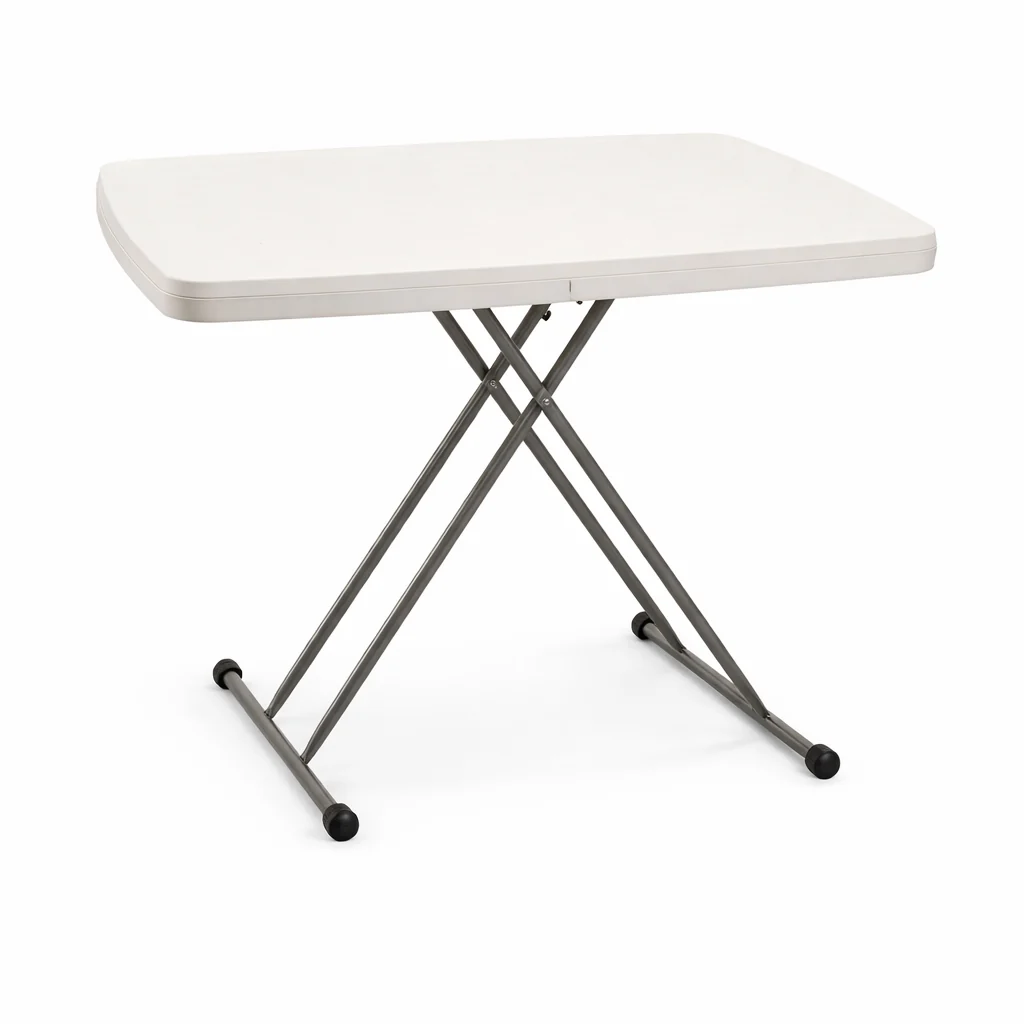 Detailed Height Adjustable Folding Table – Portable Compact Utility Table Elite