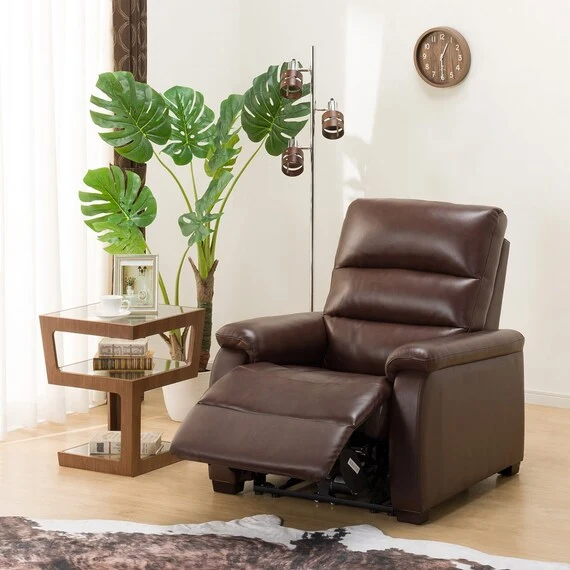 Exceptional 1 SEAT RECLINER SOFA N-BELIEVA BR TK-LEATHER Reusable