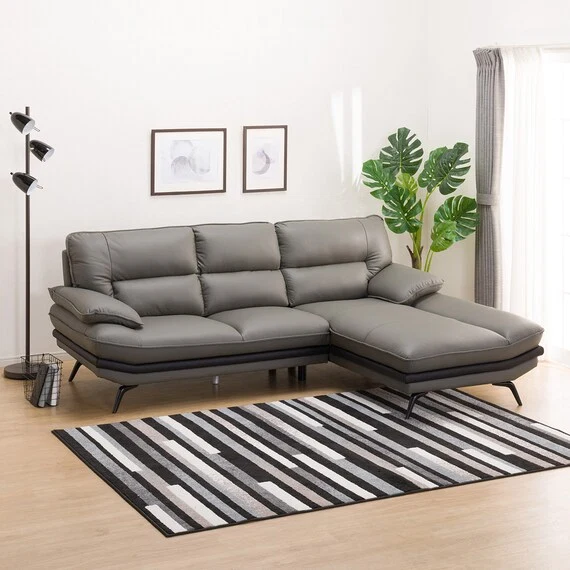 Authentic CORNER SOFA LOZO KD DGY LEATHER LC Practical