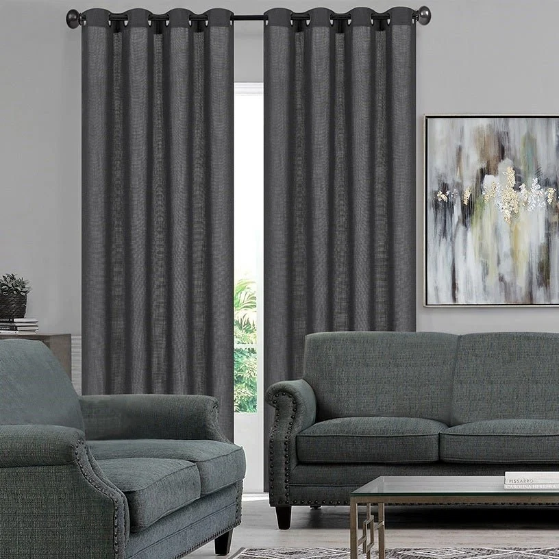 Contemporary Bordeaux – Faux Linen Grommet Panel Effective
