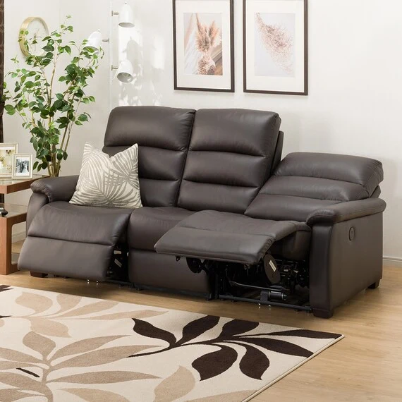 Reliable 3 SEAT RECLINER SOFA N-BELIEVA DBR2-SZN116 LEATHER High-End