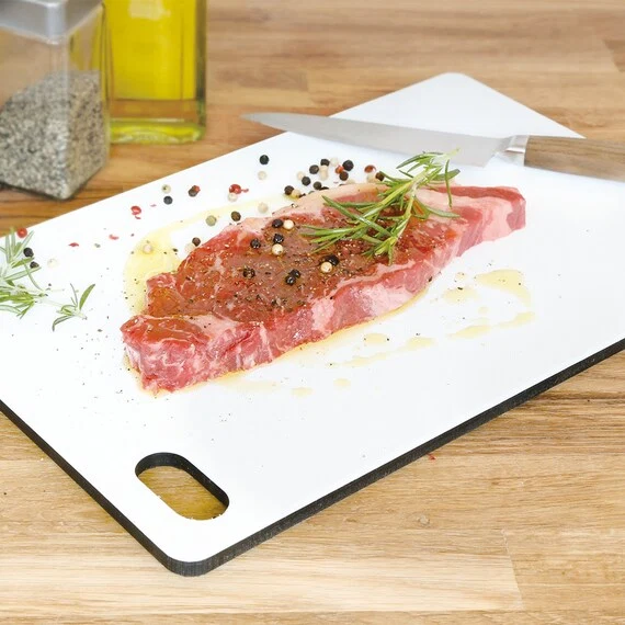 Solid ANTIBACTERIAL CUTTING BOARD M 32X20 WH BK Functional