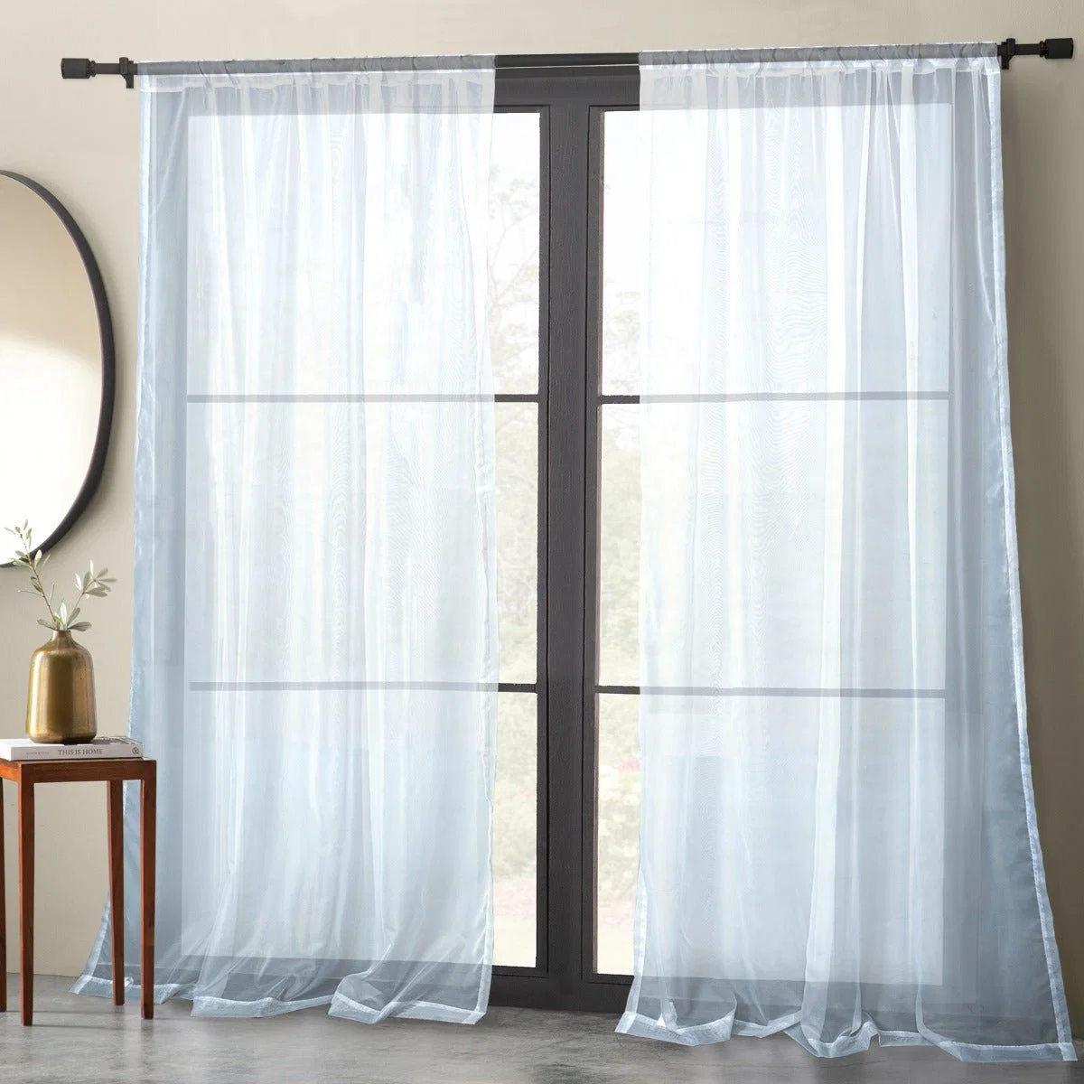 Verified 2pk Basic Elegance Sheer White Premium Material
