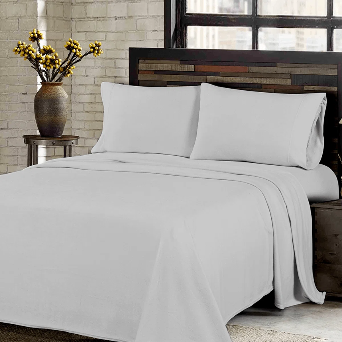 Sustainable SUNBEAM Fitted Sheet Set Green
