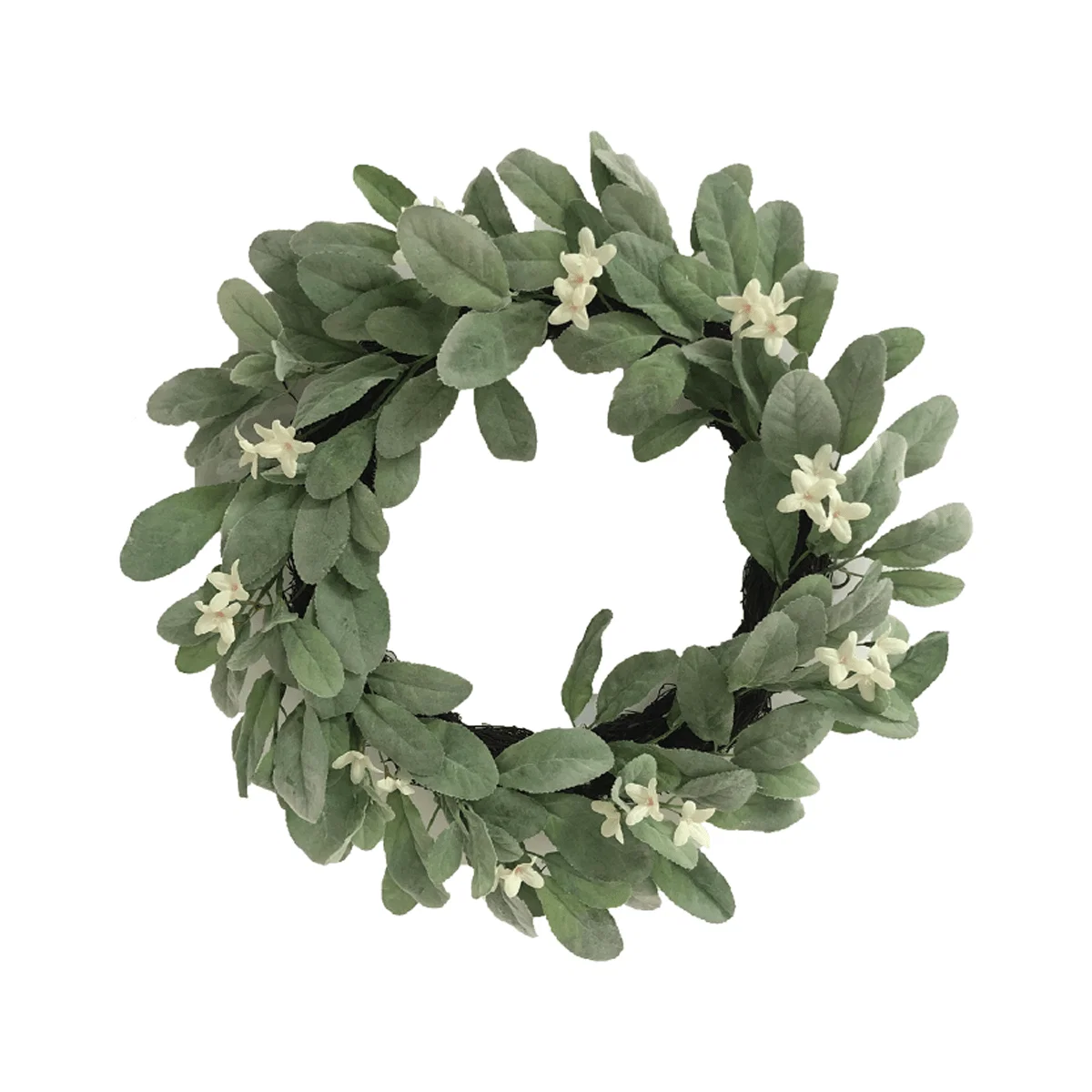 Verified Wreath Green Leaf W White Flower 40.5 User-Friendly