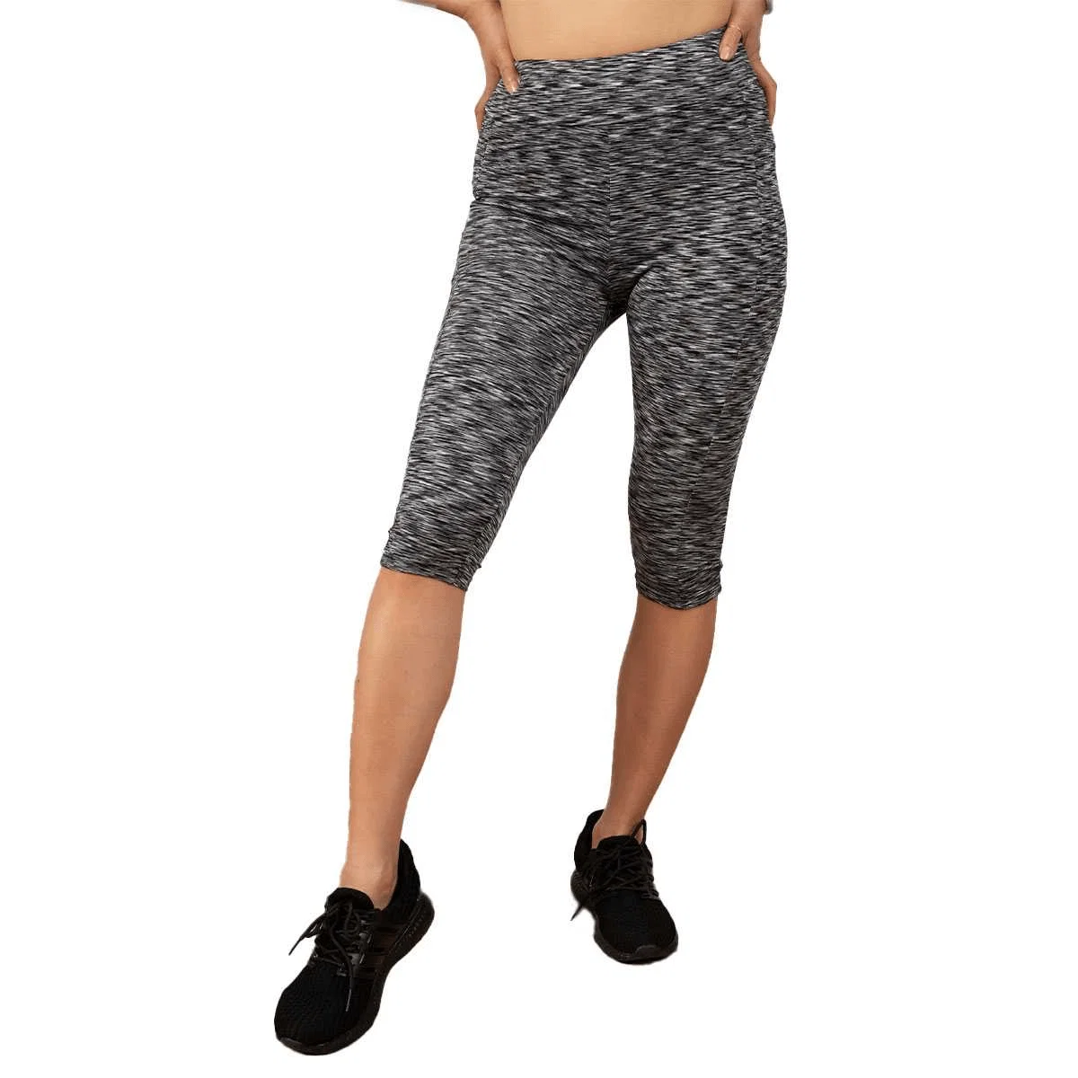 Refined Capris Grey Space Dye Green